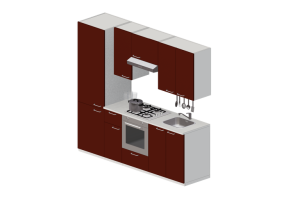 Cozinhas 3D - Cozinha com eletrodom&eacute;sticos - Ikea - Metod - Kallarp