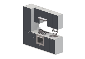 Cocinas 3D - Cocina completa con electrodom&eacute;sticos - Ikea - Metod - Nickebo