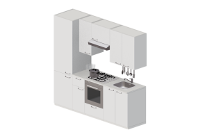 3D K&uuml;chen - K&uuml;che komplett mit Elektroger&auml;ten - Ikea - Metod - Ringhult