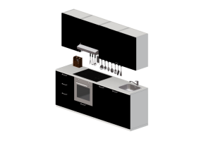 3D Kitchens - Complete kitchen with appliances - Ikea - Metod - Maximera - Askersund