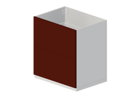 Bases 3D - Lavatório com gabinete de madeira envernizada - Ikea - Metod