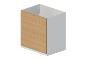 Armoires inférieures 3D - Élément bas pour évier en bois laqué - Ikea - Metod - Fröjered