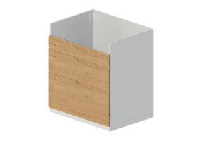 Bases 3D - Lavatório com gabinete de madeira envernizada - Ikea - Metod - Voxtorp