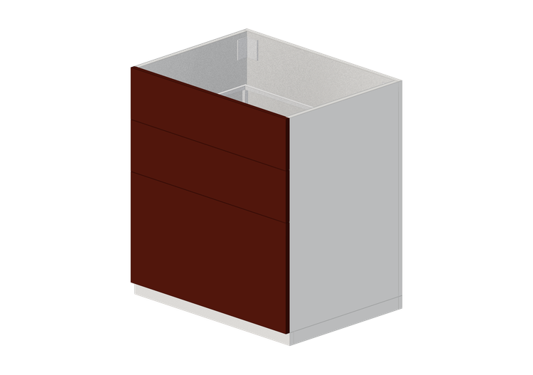 Armoires inférieures 3D - Élément bas évier en bois laqué -... Armoires inférieures 3D - Élément bas évier en bois laqué -...