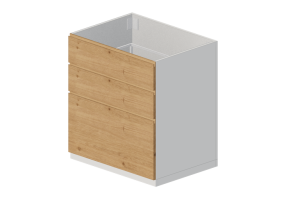 Armoires inférieures 3D - Élément bas évier en bois laqué - Ikea - Metod - Maximera - Voxtorp
