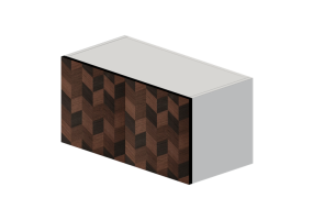 Armoires sup&eacute;rieures 3D - &Eacute;l&eacute;ment mural horizontal en bois laqu&eacute; - Ikea - Metod - Hasslarp