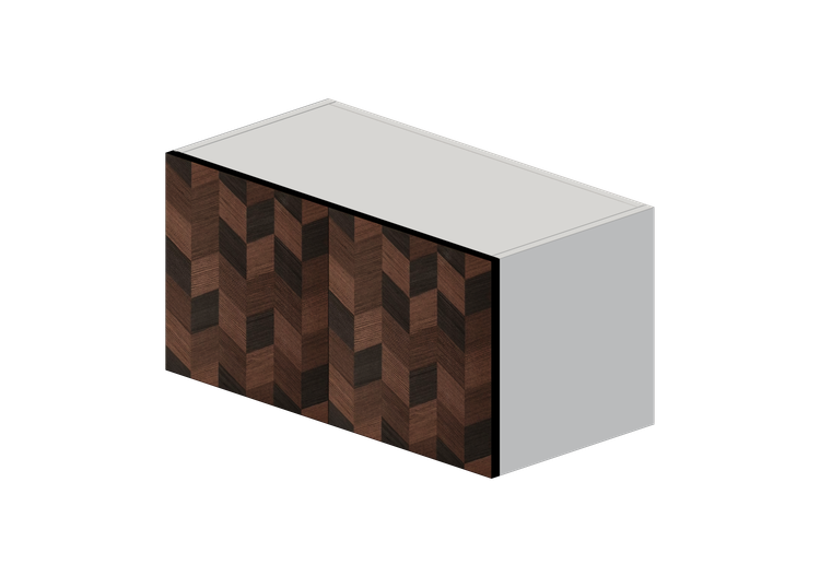 Colgantes 3D - Mueble alto horizontal de madera lacada -... Colgantes 3D - Mueble alto horizontal de madera lacada -...