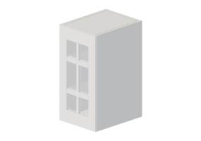 3D Hanging cabinets - Wall cabinet in lacquered wood - Ikea - Metod - Stensund