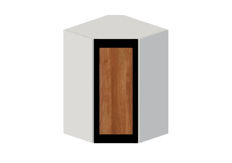 Armoires supérieures 3D - Élément mural d'angle en bois... Armoires supérieures 3D - Élément mural d'angle en bois...
