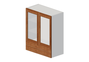 Armoires supérieures 3D - Meuble haut en bois laqué - Ikea - Metod - Maximera - Enköping