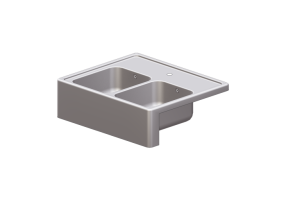3D Sp&uuml;lbecken - Sp&uuml;lbecken aus Edelstahl matt - Ikea - Bredsjӧn