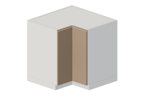 Meubles 3D - Meuble d'angle en bois laqu&eacute; - Ikea - Metod - Uppl&ouml;v