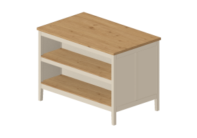 Meubles 3D - Ilot de cuisine en bois laqu&eacute; - Ikea - Tornviken