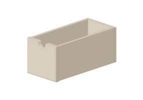 Accesorios 3D - Contenedor de madera lacada - Ikea - Tornviken