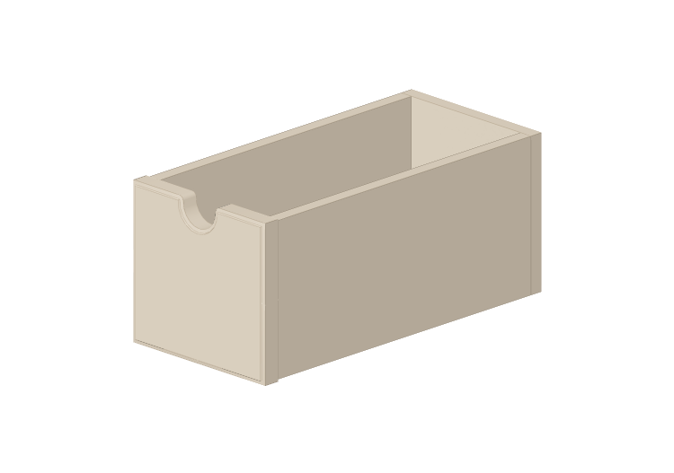Accesorios 3D - Contenedor de madera lacada - Ikea -... Accesorios 3D - Contenedor de madera lacada - Ikea -...