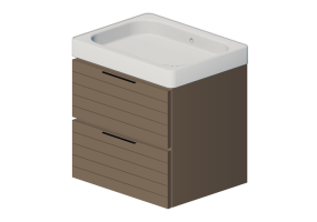 Pias 3D - Arm&aacute;rio para lavat&oacute;rio de madeira envernizada - Ikea - Godmorgon - Odensvik