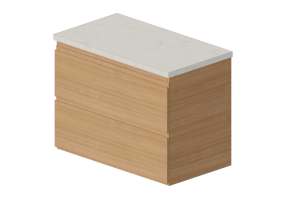 Meubles 3D - Meuble pour lavabo en bois - Ikea - Godmorgon