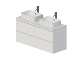 3D M&ouml;bel - Kombination f&uuml;r Badezimmer - Ikea - Godmorgon - Horvik