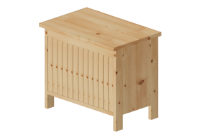 Muebles 3D - Banco con compartimento de madera - Ikea - Silver&aring;n