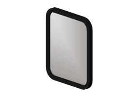 3D Mirrors - Mirror in lacquered wood - Ikea - Grua