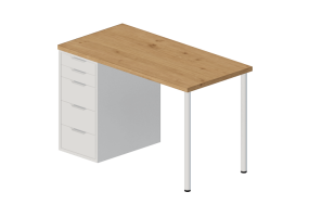 Escrivaninhas 3D - Escrivaninha de madeira - Ikea - Alex - Lagkapten