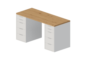 Scrivanie 3D - Scrivania in legno - Ikea - Alex - Lagkapten