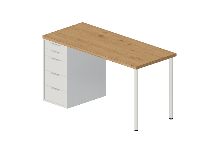 Bureaux 3D - Bureau en bois - Ikea - Alex - Lagkapten -... Bureaux 3D - Bureau en bois - Ikea - Alex - Lagkapten -...