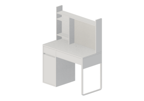 Escritorios 3D - Escritorio de madera lacada - Ikea - Micke