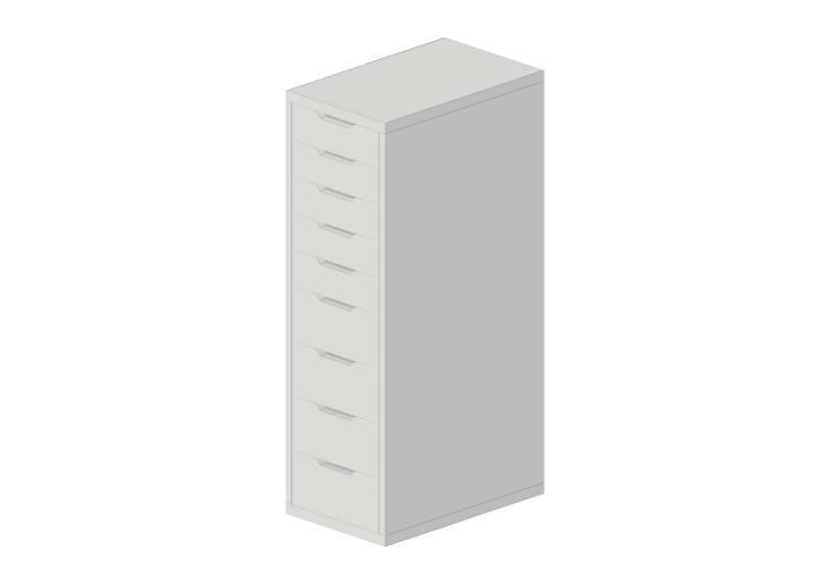 Bibliothèque 3D - Commode en bois laqué - Ikea - Alex -... Bibliothèque 3D - Commode en bois laqué - Ikea - Alex -...