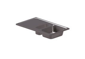 3D Sp&uuml;lbecken - Sp&uuml;le zwei Becken - Intra - AG10-P