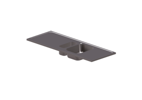 Lavat&oacute;rios 3D - Pia de cozinha com duas bacias - Intra - AG16-P