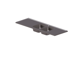 Lavat&oacute;rios 3D - Pia de cozinha com duas bacias - Intra - AH08-P