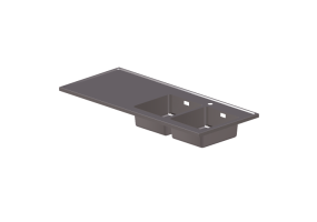 Lavat&oacute;rios 3D - Pia de cozinha com duas bacias - Intra - QH14-03