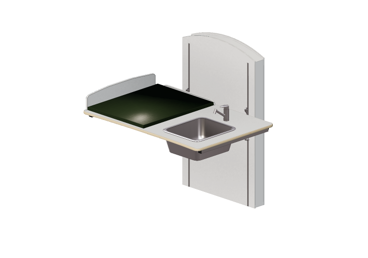 3D Accessories - Changing table with adjustable washbasin -... 3D Accessories - Changing table with adjustable washbasin -...