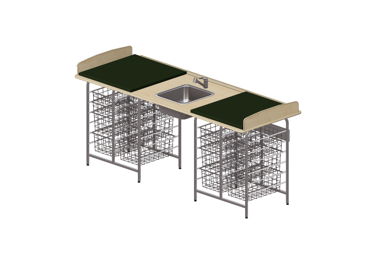 Accessoires 3D - Table à langer avec lavabo - Jeltec - Fast... Accessoires 3D - Table à langer avec lavabo - Jeltec - Fast...