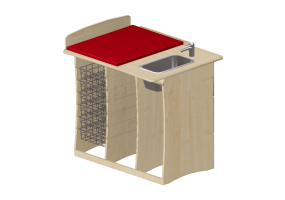 3D Zubeh&ouml;r - Wickeltisch mit Waschbecken - Jeltec - Bjork 100H