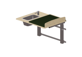 Accessoires 3D - Table &agrave; langer avec lavabo - Jeltec - Elit Vagg 100V