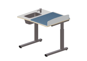 Accessoires 3D - Table &agrave; langer avec lavabo - Jeltec - Elit 100V