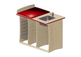 3D Zubeh&ouml;r - Wickeltisch mit Waschbecken - Jeltec - Bjork 120H