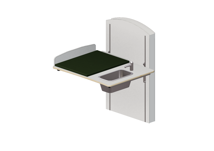3D Accessories - Changing table with adjustable washbasin -... 3D Accessories - Changing table with adjustable washbasin -...
