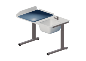 Accessoires 3D - Table &agrave; langer avec lavabo - Jeltec - Elit 120H