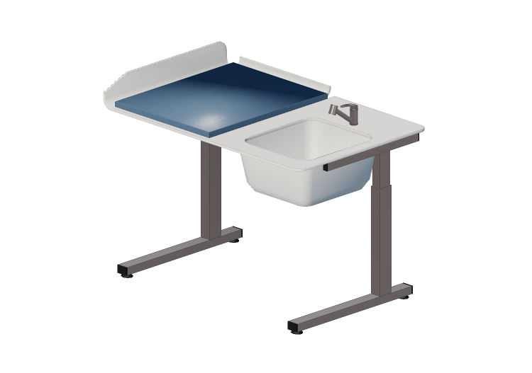 Accessoires 3D - Table à langer avec lavabo - Jeltec - Elit... Accessoires 3D - Table à langer avec lavabo - Jeltec - Elit...
