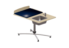 3D Zubeh&ouml;r - Wickeltisch mit Waschbecken - Jeltec - Manuela 120H