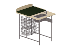 Accessoires 3D - Table &agrave; langer avec lavabo - Jeltec - Fast 100H