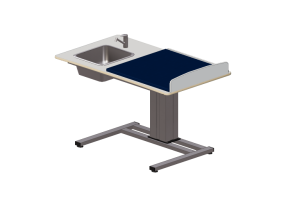 3D Accessories - Changing table with washbasin - Jeltec - Elin 140V