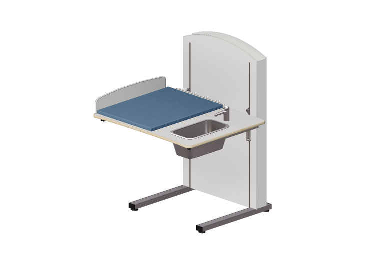 Accessoires 3D - Table à langer avec lavabo ajustable -... Accessoires 3D - Table à langer avec lavabo ajustable -...