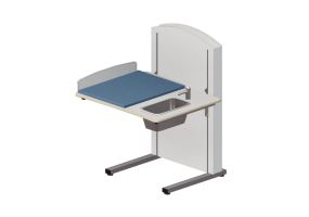 3D Zubeh&ouml;r - Wickeltisch mit Waschbecken verstellbar - Jeltec - Lyfta Golv 100H