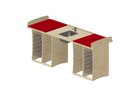 Accessoires 3D - Table &agrave; langer avec lavabo - Jeltec - Bjork 220