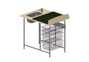 Accessoires 3D - Table &agrave; langer avec lavabo - Jeltec - Fast 100V