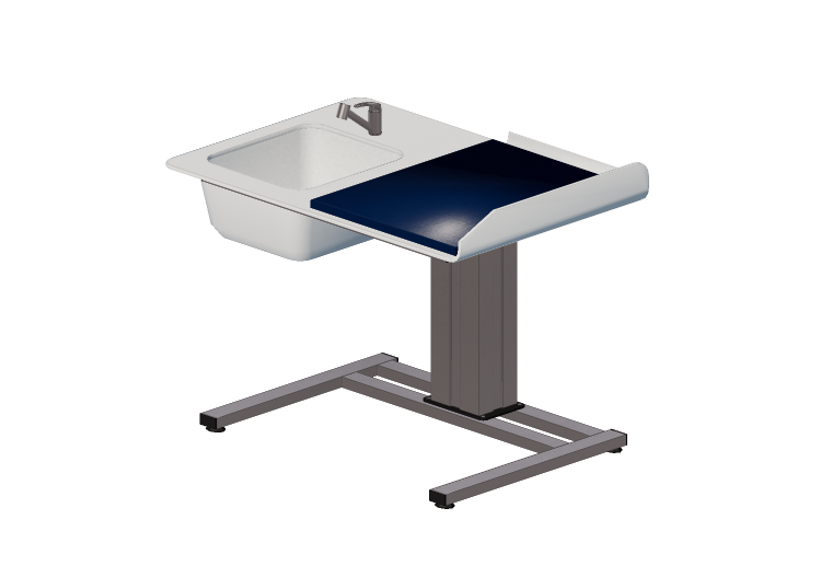 Accessoires 3D - Table à langer avec lavabo - Jeltec - Elin... Accessoires 3D - Table à langer avec lavabo - Jeltec - Elin...